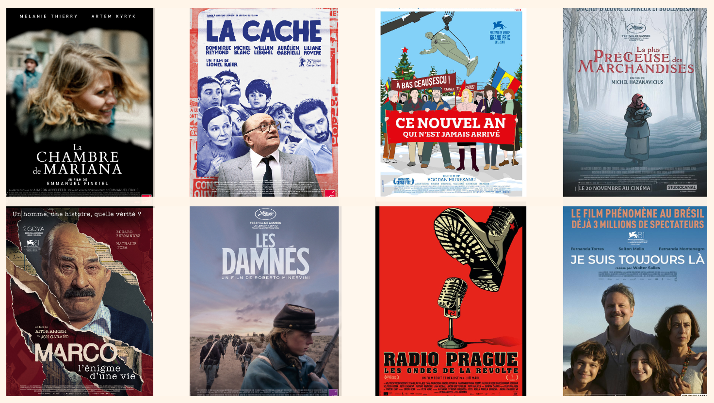Affiches des films du prix du film de fiction historique 2025